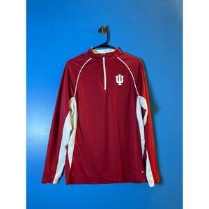 Colosseum Indiana Hoosiers Long Sleeve Quarter Zip Red Shirt Men's Size Medium